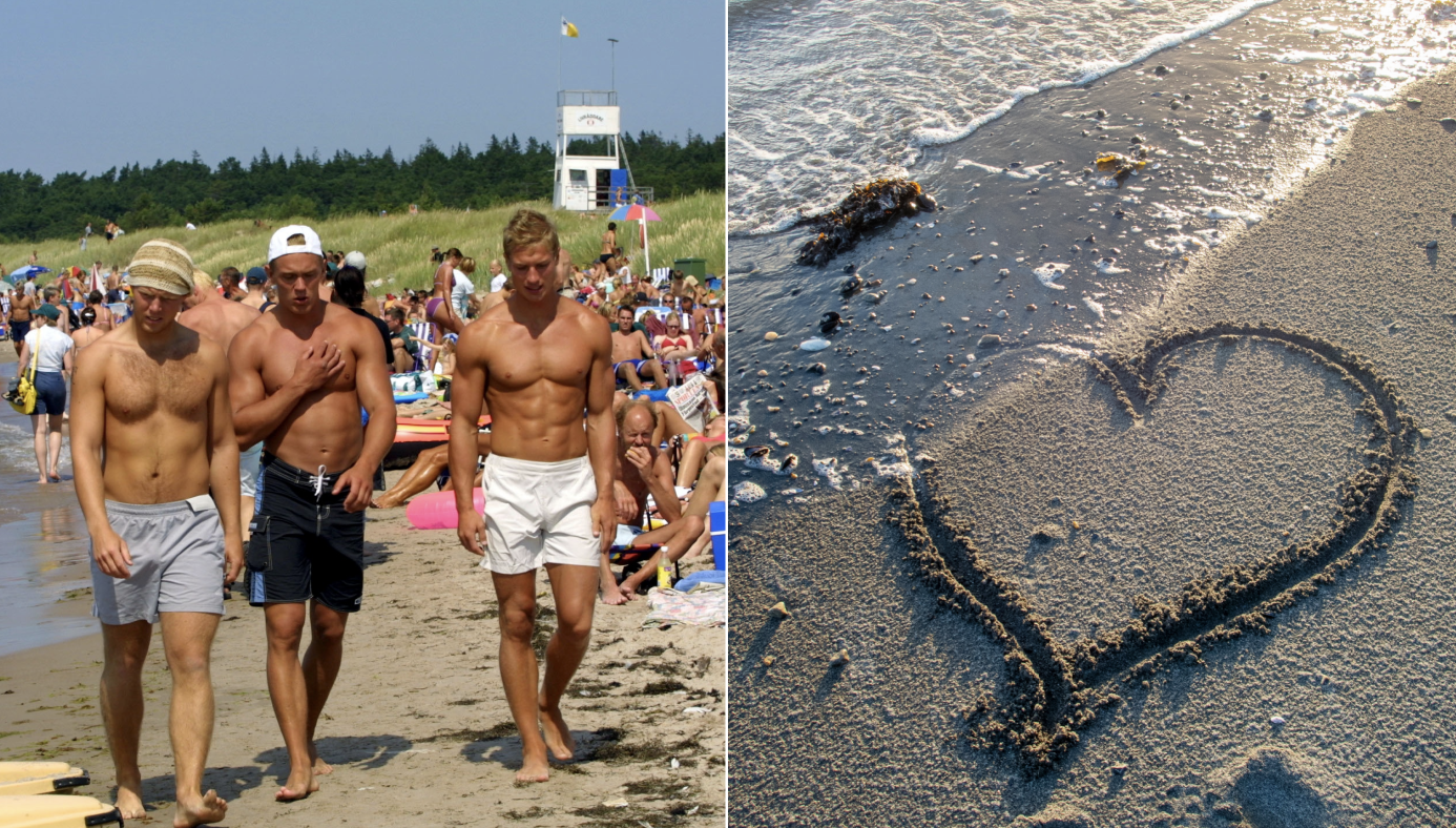 På Tofta strand på Gotland kryllar det av folk under högsäsong. 