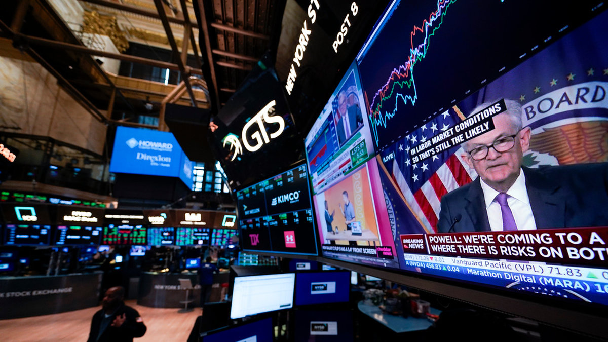 Reaktionerna var svala på New York-börsen efter räntebeskedet. Arkivbild
