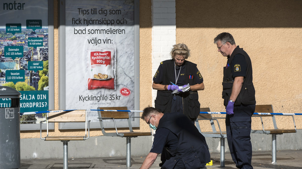 Polisarbete i Rinkeby. 