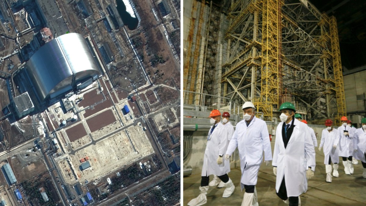 Arbetare på kärnkraftverket den 27 april 2021.