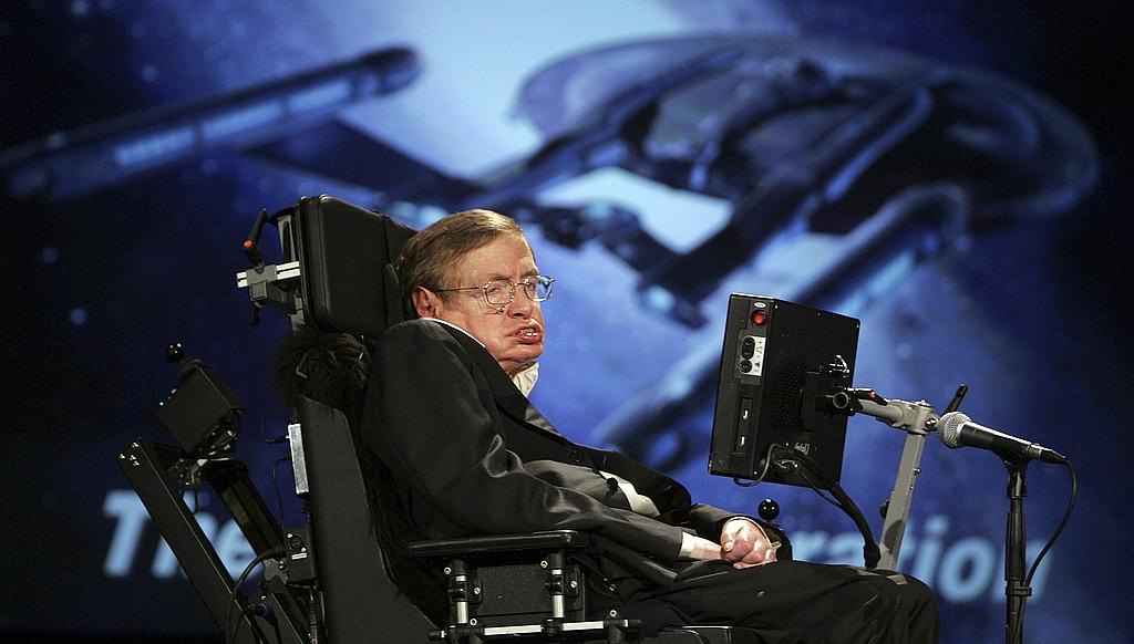 Stephen Hawking på Nasas 50-årsjubileum Stephen Hawking på Nasas 50-årsjubileum