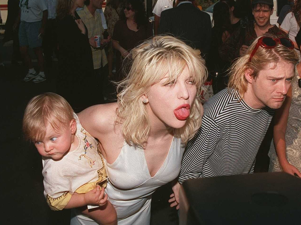 Courtney Love, Frances Bean och Kurt Cobain Courtney Love, Frances Bean och Kurt Cobain