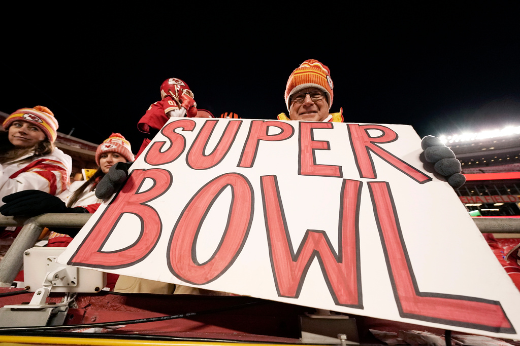 Kansas City-supportrar firar att laget är klart för Super Bowl, där det ställs mot Philadelphia.