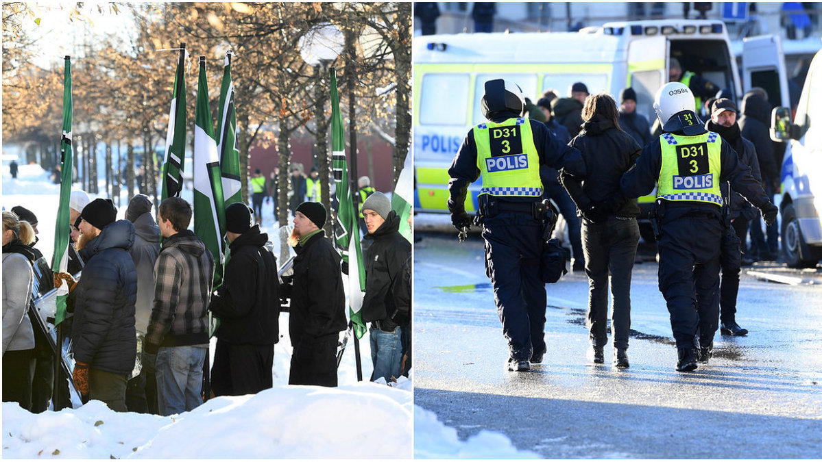 Under lördagen samlades 500 personer från Nordisk motståndsrörelse för att demonstrera i Stockholm. 