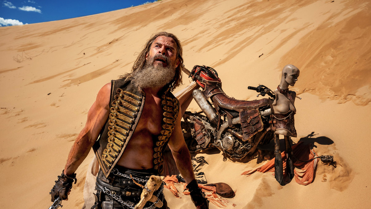 Chris Hemsworth i 'Furiosa: A Mad Max saga' som får världspremiär i Cannes senare i vår. Pressbild.