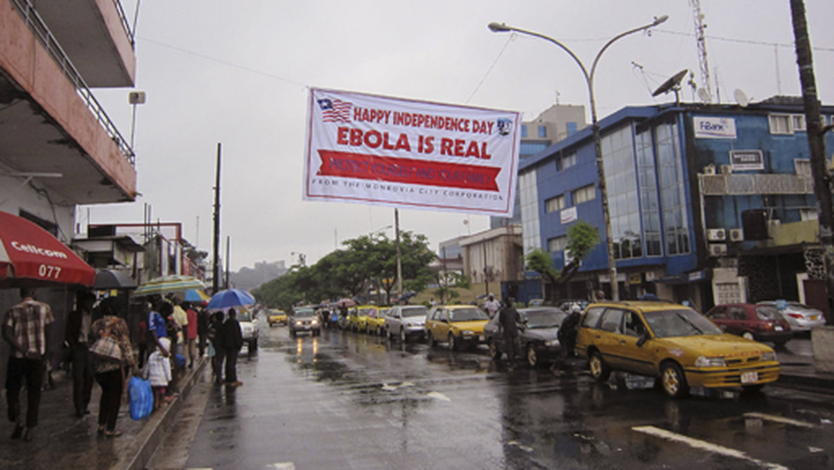 Ebola-viruset sprids i Liberia. 