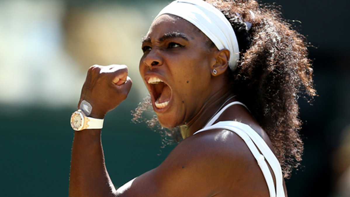 Serena Williams kör på. 