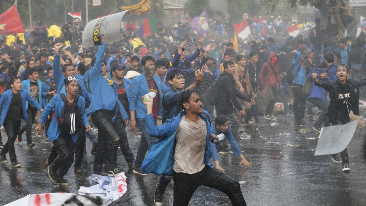 Protester i Jakarta 2019 efter ett kritiserat lagförslag, som då stoppades men nu är aktuellt igen. Arkivbild.