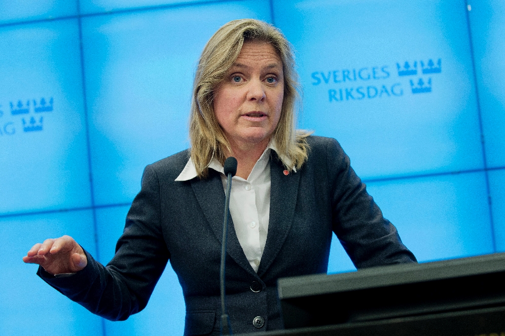 Magdalena Andersson presenterade S-budgeten.