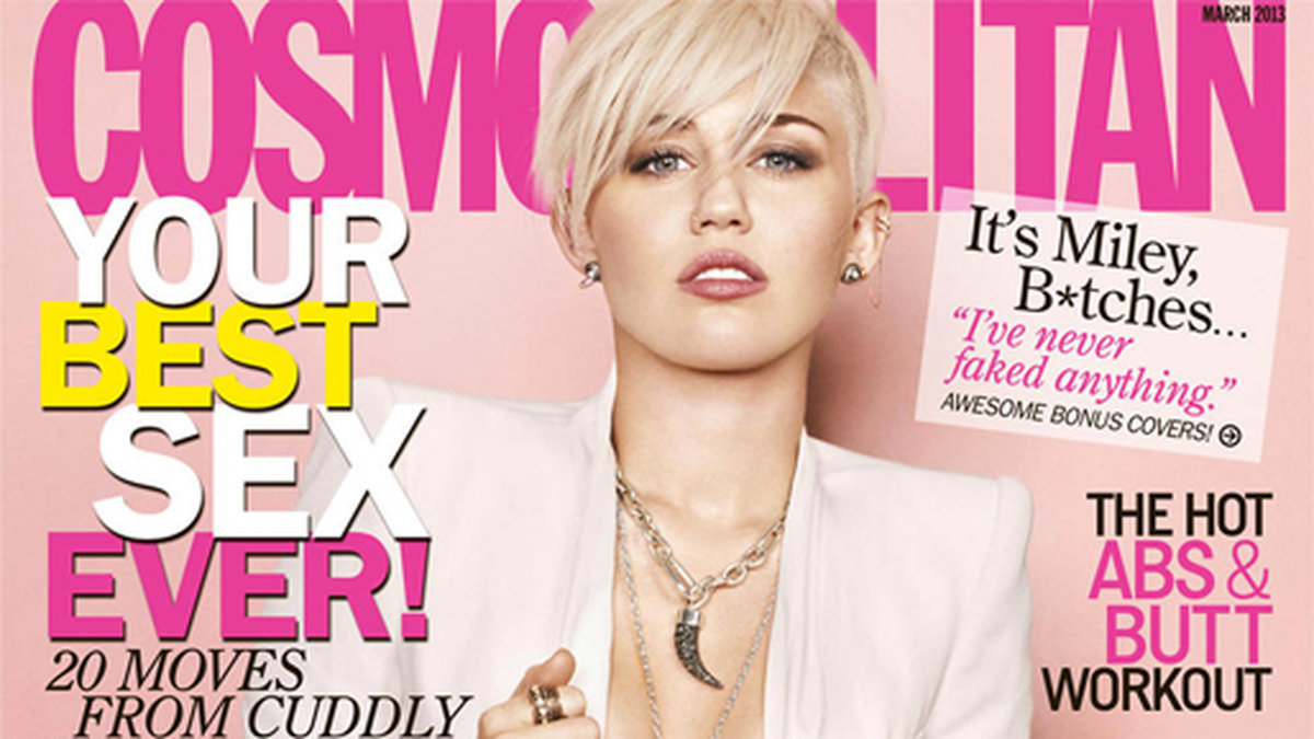 Miley på omslaget till Cosmopolitan.
