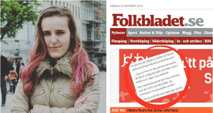 Hanna Bergwall, Folkbladet, Rasism, Debatt
