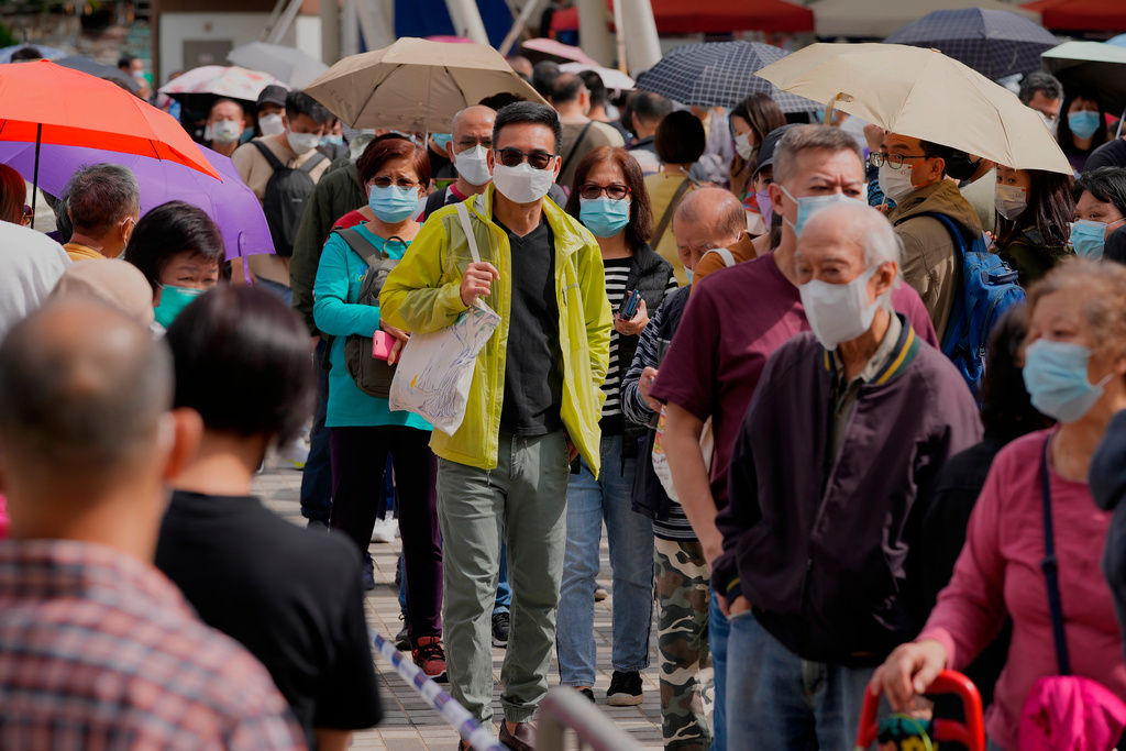 Den delvisa nedstängningen i Hongkong skärps i ett försök att stoppa smittspridningen. Arkivbild.