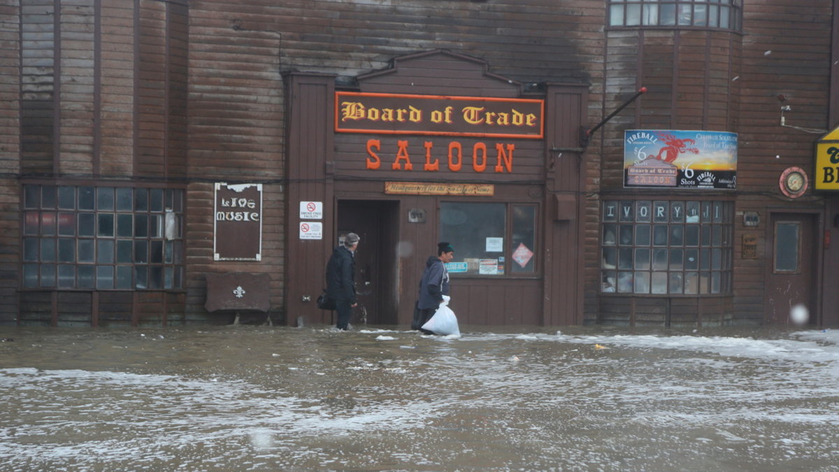 Staden Nome i Alaska, ligger under vatten.