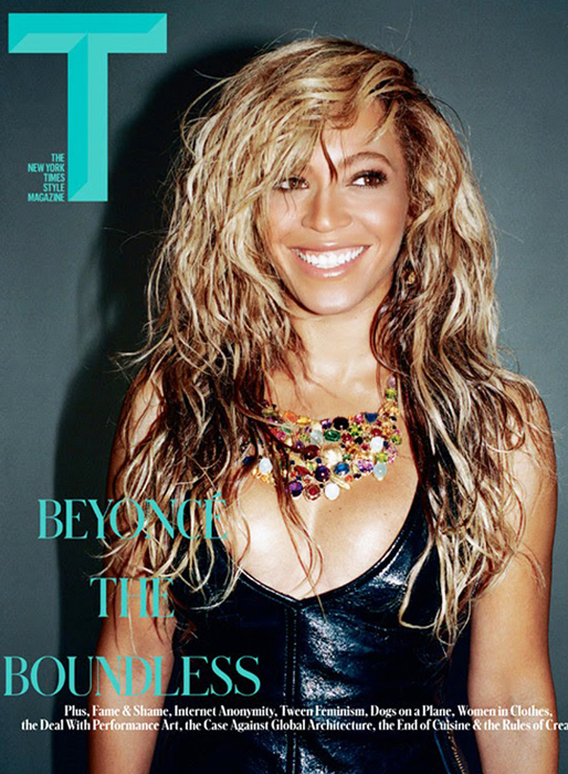 Beyoncé på omslaget av T Magazine. Beyoncé på omslaget av T Magazine.