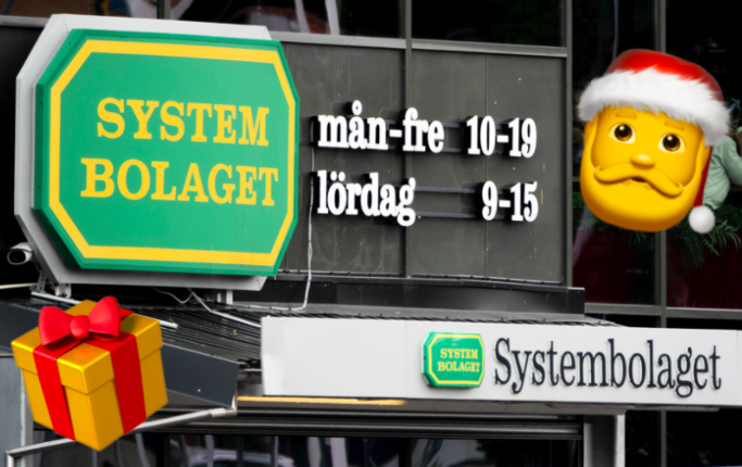 Systembolagets öppettider under jul 2020