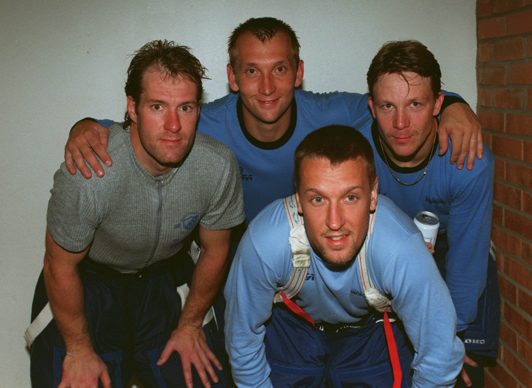 Augusti 1997 innan säsongen drog igång. Från vänster:  Kennet Kennholt; Micke Johansson; Tommy Söderström; Charles Berglund