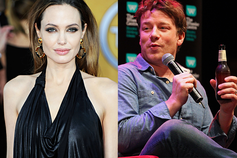 Jamie Olivers recept ska fylla ut Angelina Jolies figur.