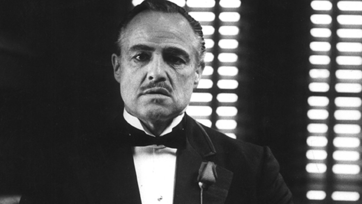 Marlon Brando som den äldre Don Corleone i filmen "Gudfadern".