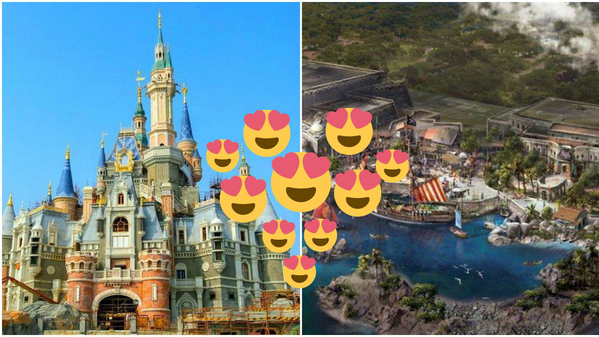 Disneyparken i Shanghai kommer att ha det största slottet. 