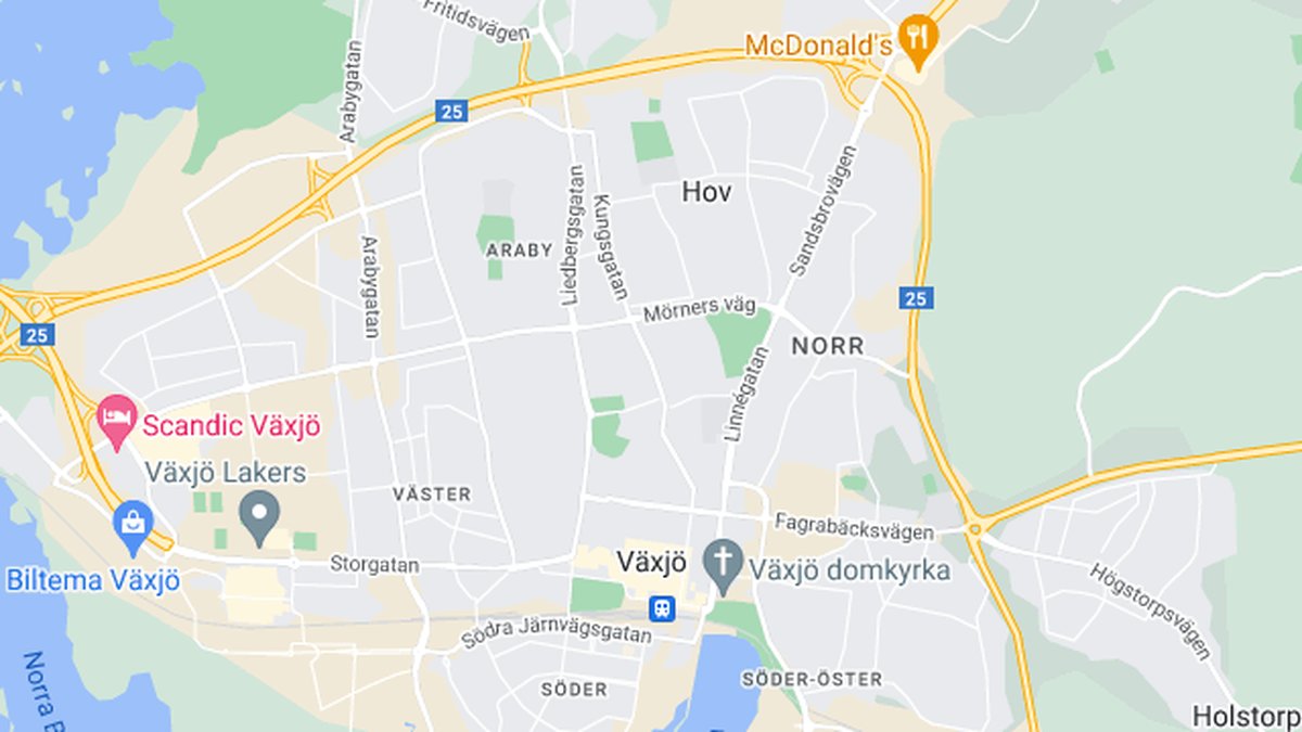 Google maps, Växjö