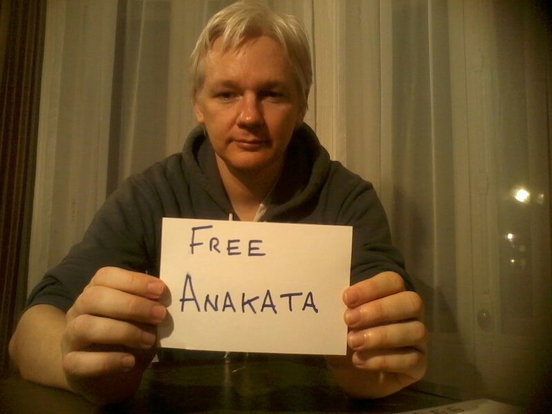 Ambassad, Lappar, Julian Assange, Hälsning, Kamera, Ecuador
