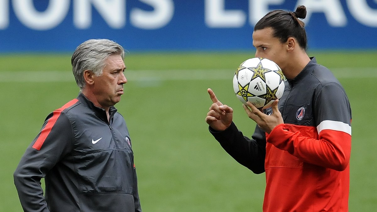 Ancelotti och Zlatan i diskussion, är de trubbel i PSG redan?