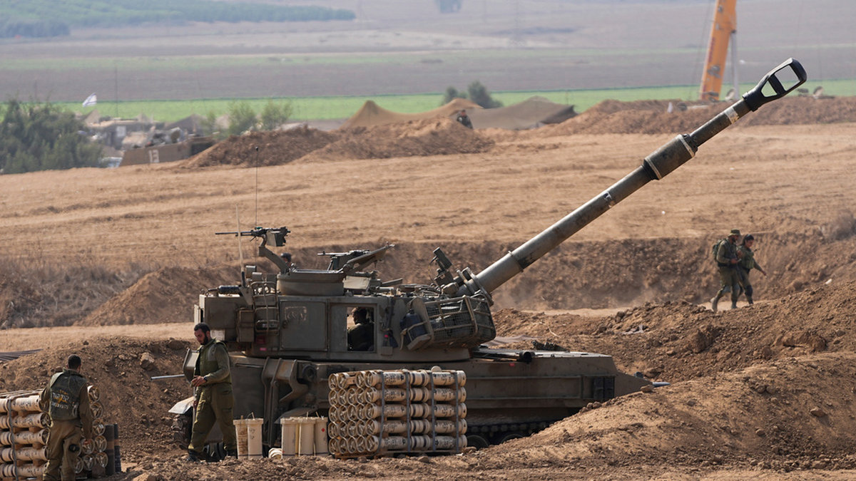 En israelisk artilleripostering. Arkivbild.
