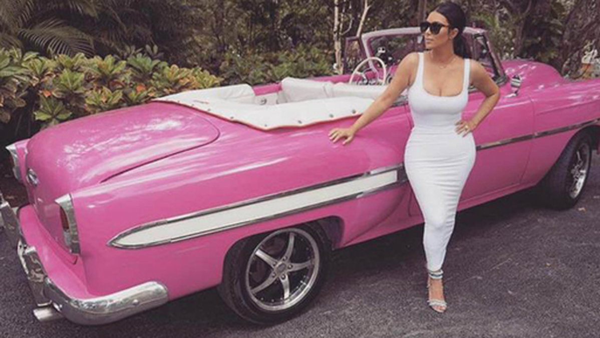 Kim Kardashian i Kuba tidigare i år. 