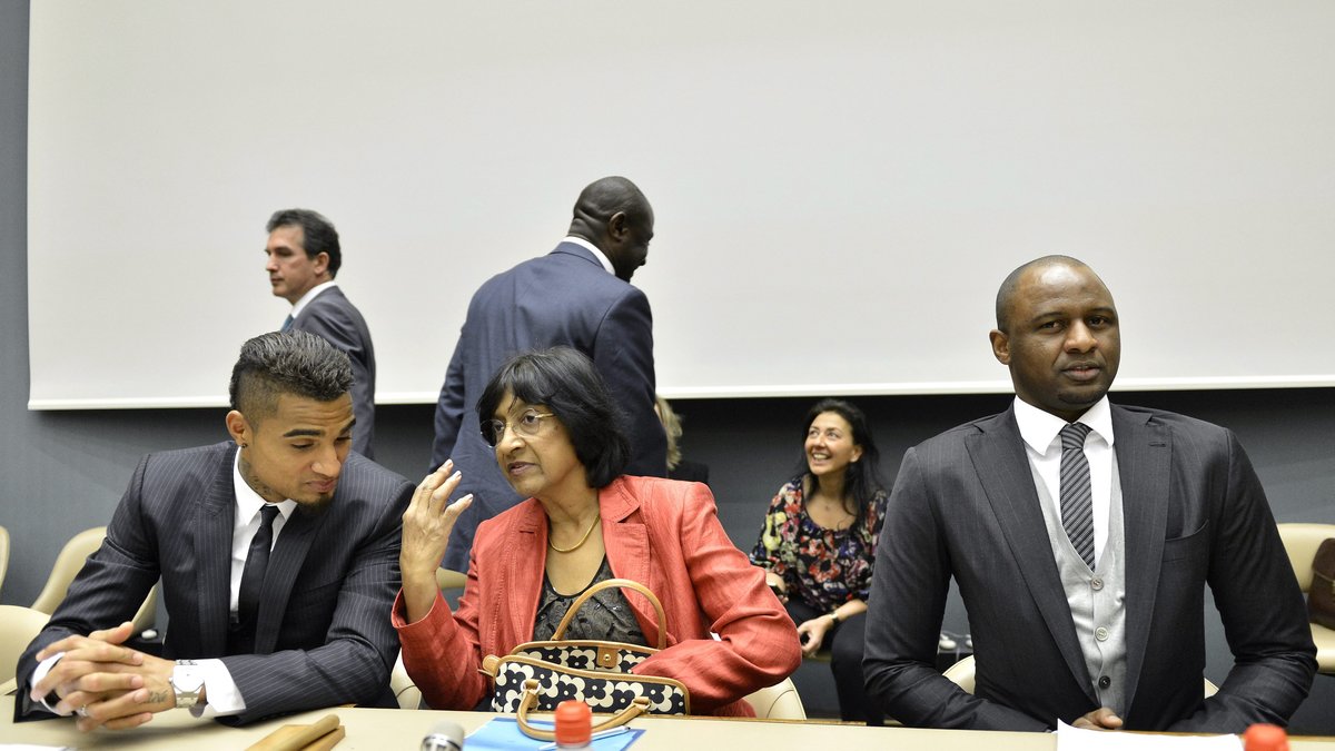 ...på FN:s högkvarter i Genève tillsammans med bland andra Patrick Vieira. 