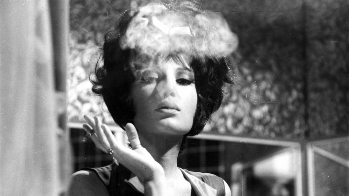 Monica Vitti i rollen som Modesty Blaise i filmen med samma namn från 1966.