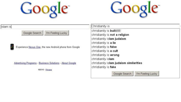 Religion, Internet, Bugg, Islam, Kristendom, Google
