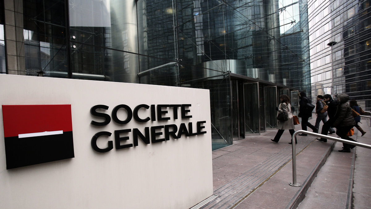 Razzia mot Société Générale och fyra andra banker i Frankrike. Arkivbild