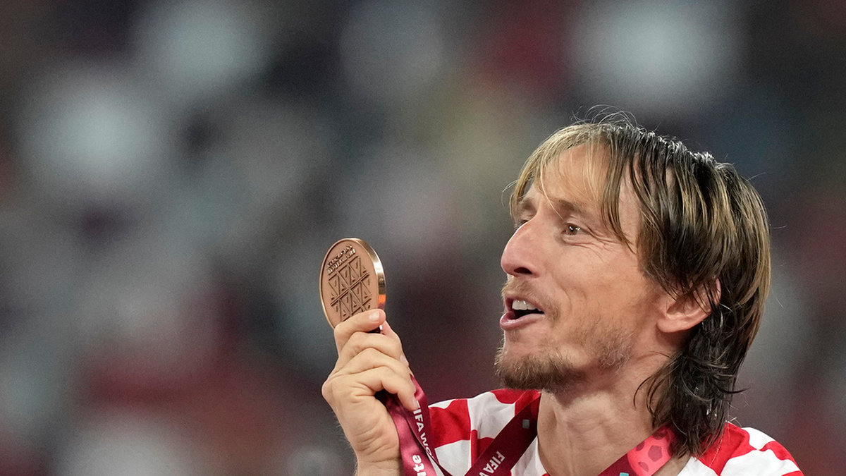 Luka Modric med bronsmedaljen.