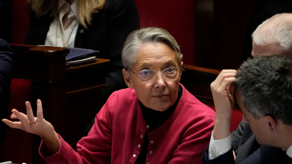 Frankrikes premiärminister Élisabeth Borne sade att en viktig etapp för att kunna genomföra pensionsreformen nu passerats när överhuset sent på lördagen röstade ja till förslaget. Arkivbild.