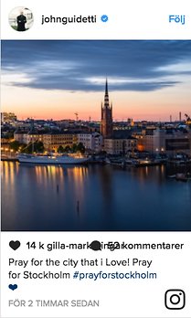 John Guidetti efter lastbilsattentatet John Guidetti efter lastbilsattentatet