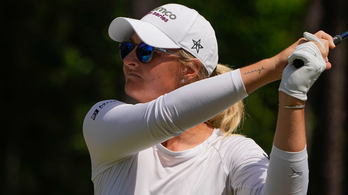Anna Nordqvist klättrar på PGA-mästerskapen. Arkivbild.