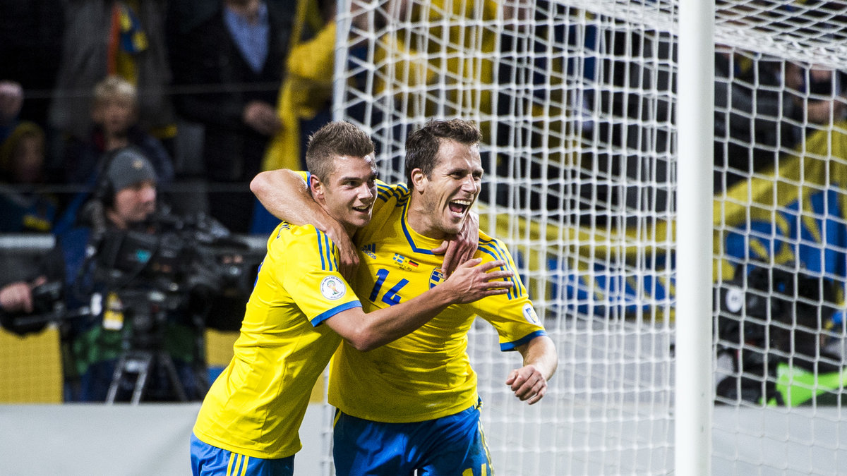 Tobias Hysén och Alexander Kacaniklic var båda målskyttar för Sverige.