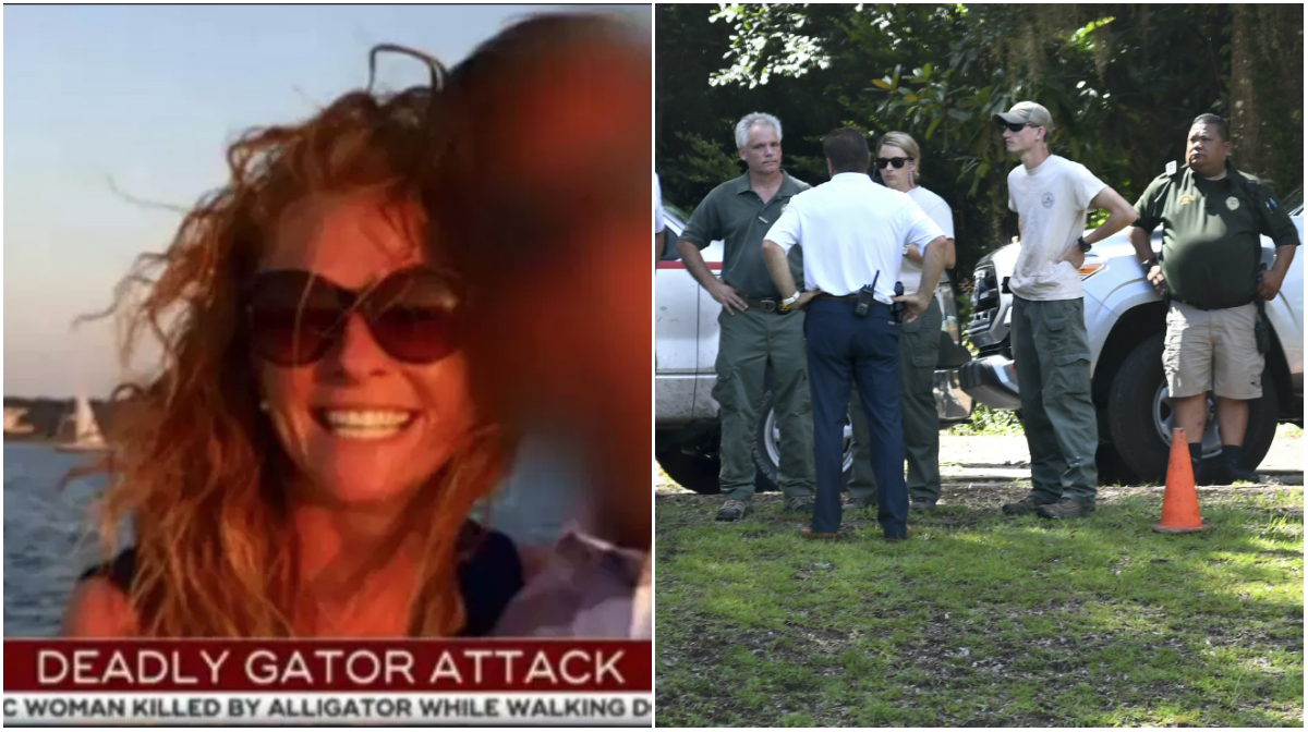 Cassandra Cline, CBS News, poliser som samlats på platsen där kvinnan hittades.