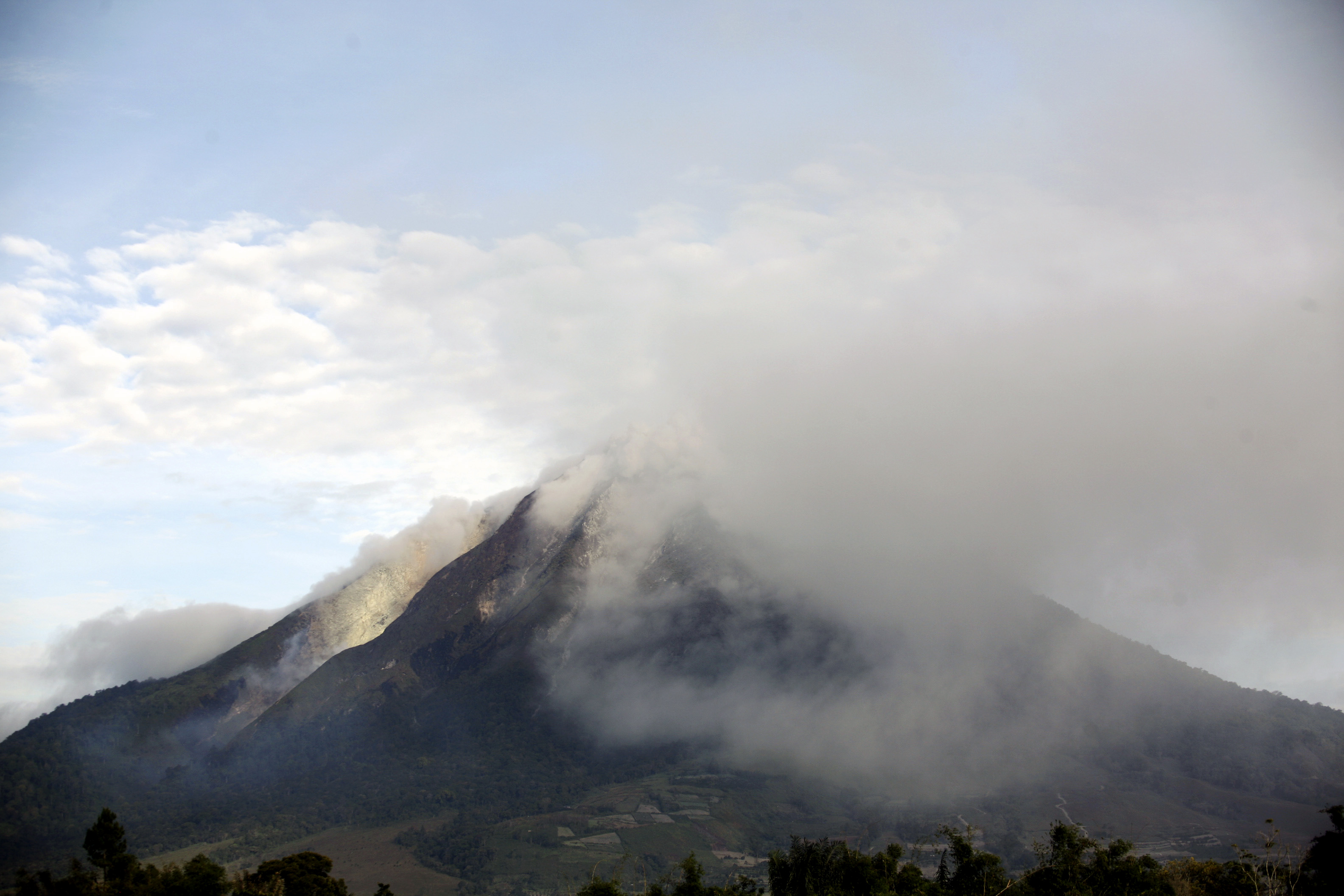 Indonesien, Vulkan, Utbrott, Aska