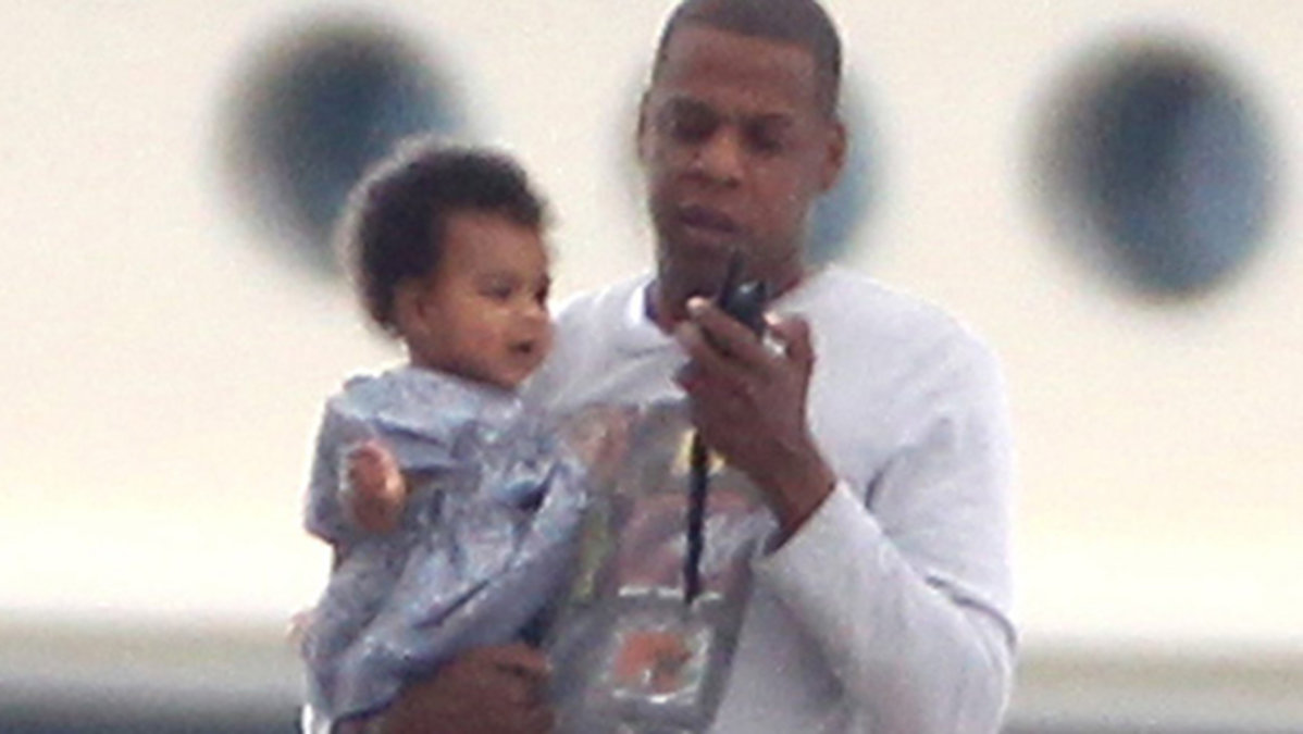 Pappa Jay-Z med sin dotter Blue Ivy.