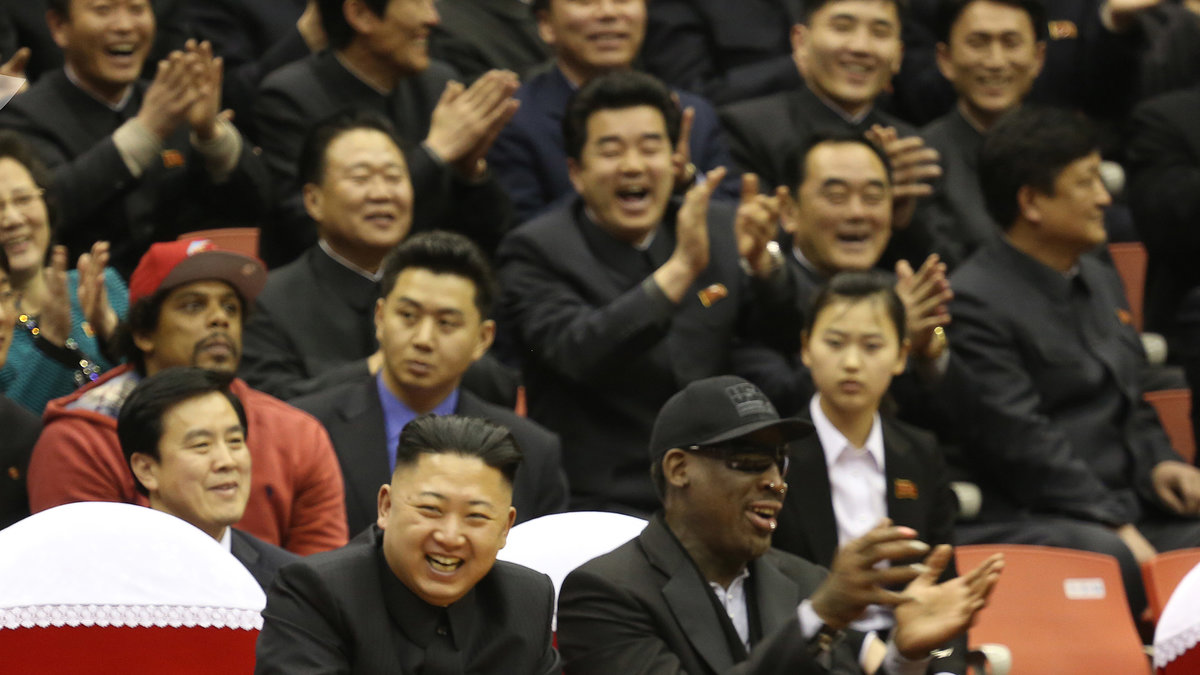 Kim Jong-un och Dennis Rodman – ja, du ser faktiskt rätt. 