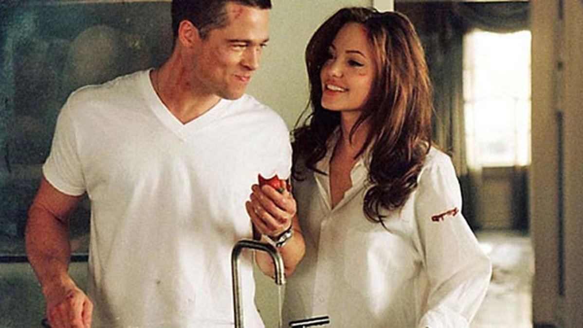 Brad och Angelina träffades under inspelningen av Mr and Mrs Smith år 2004. 