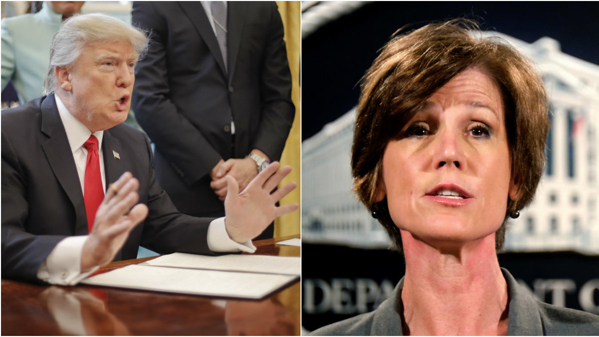 Tillförordnade justiteministern Sally Yates fick sparken av Trump.