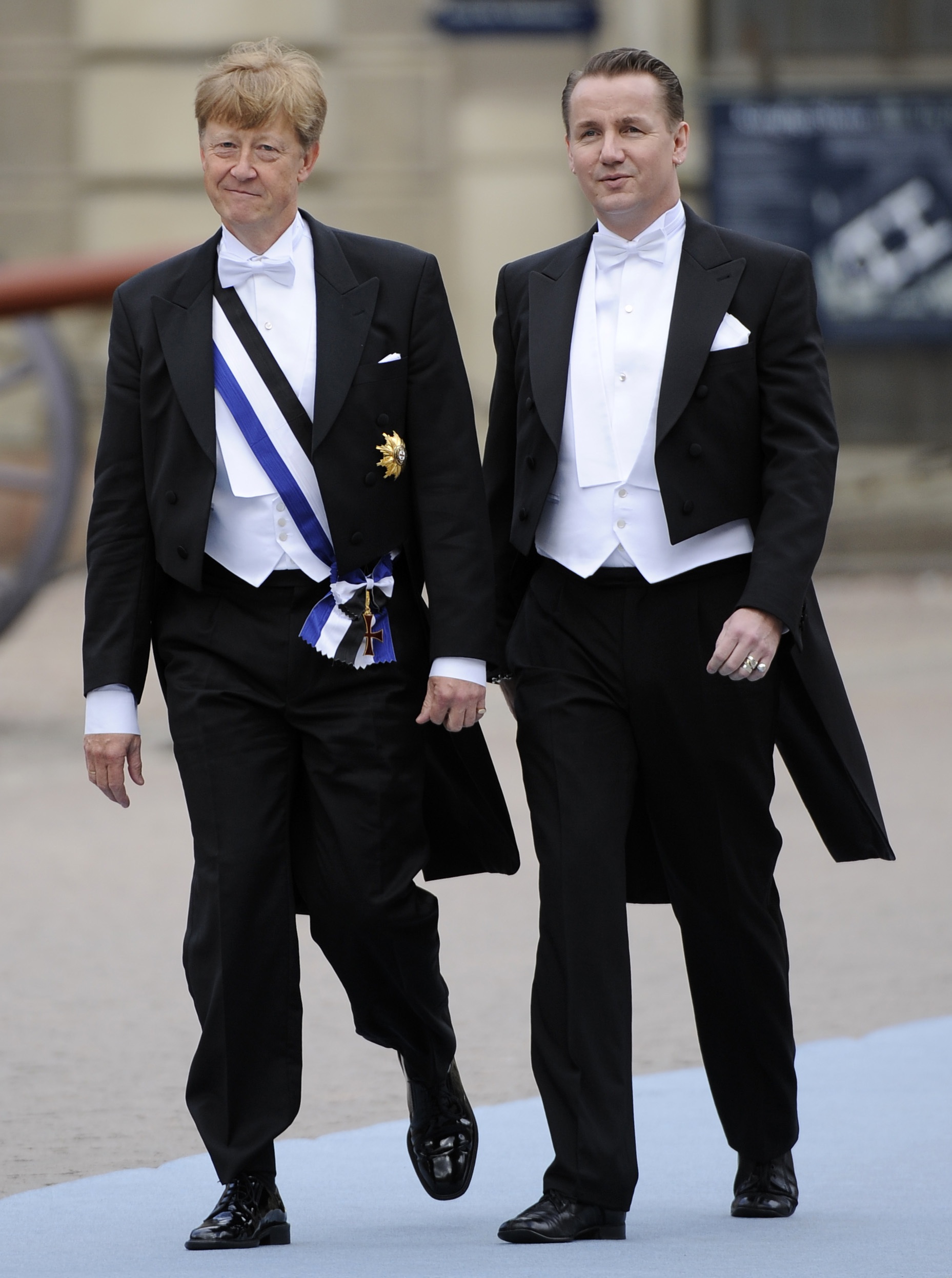 5. Två stiliga herrar Carlgren på kronprinsessan Victorias bröllop.