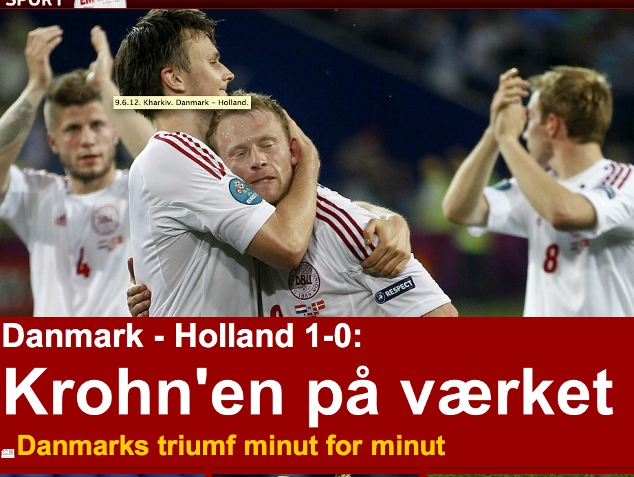 Och de danska tidningarna hyllade honom rejält.
Ekstrabladets rubrik efter matchen: "Krohn'en på værket".