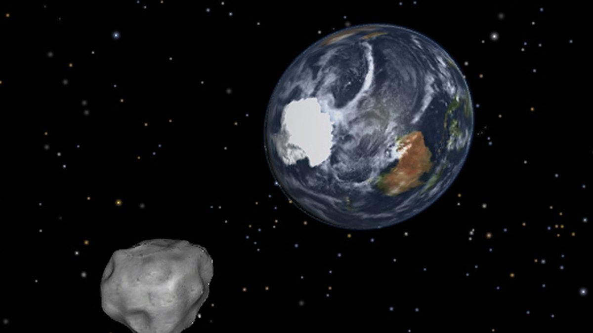 Ibland passerar asteroider ruskigt nära...