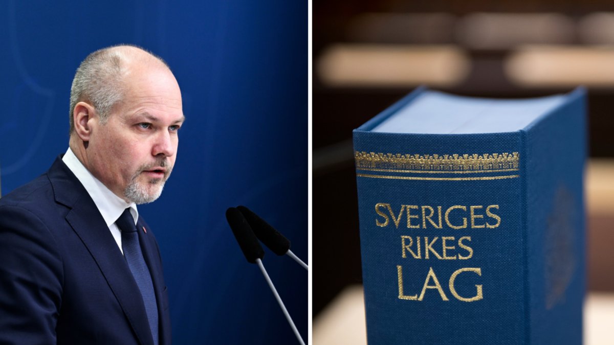 Bild på justitieminister Morgan Johansson. Genrebild på Sveriges lagbok.