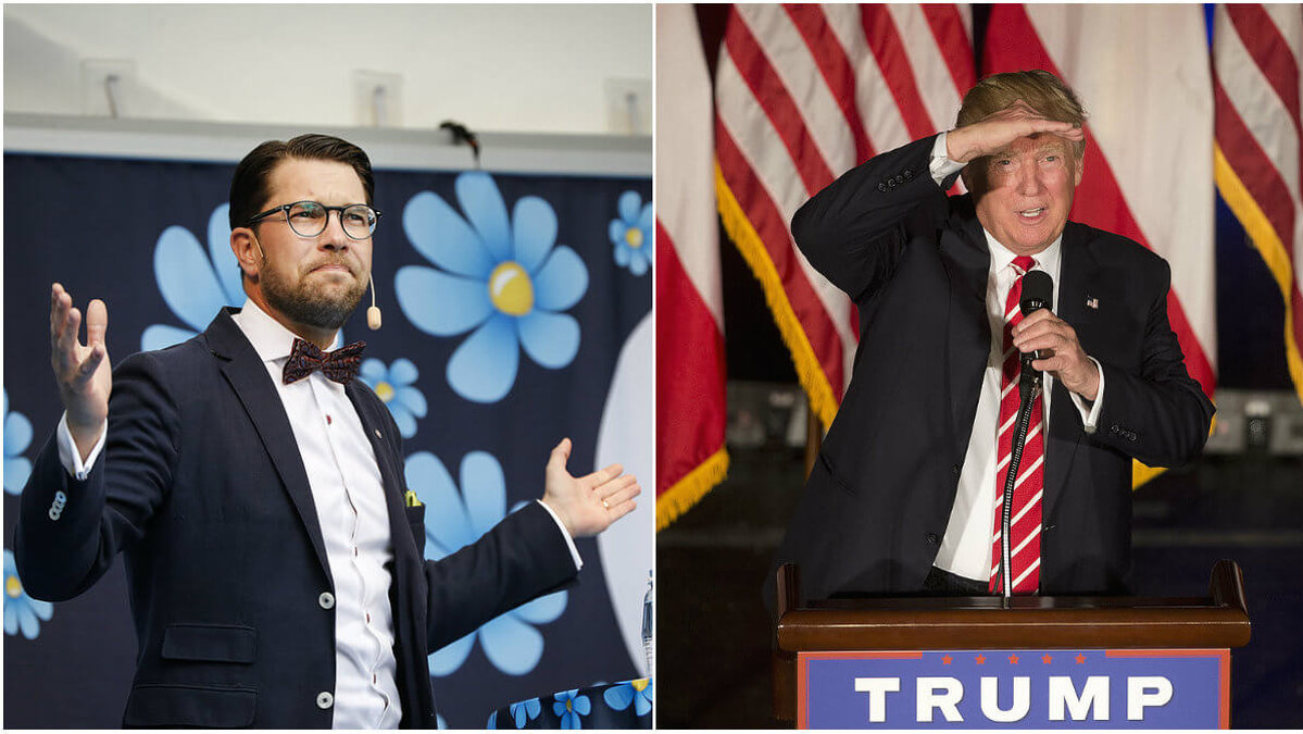 Jimmie Åkesson tycker inte att Donald Trump är seriös. 