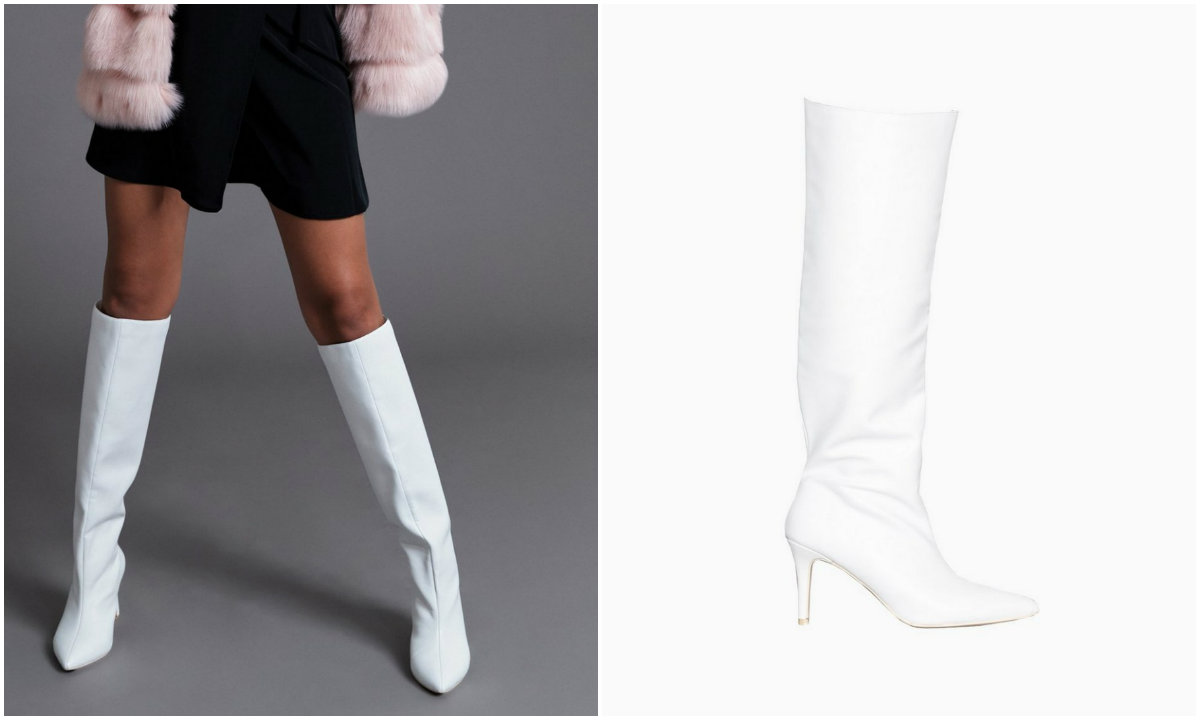 Knee high boots vit Knee high boots vit