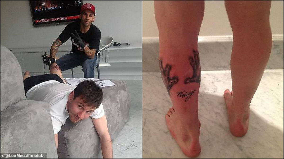 Tatueringar, Hyllning, Sonen, Lionel Messi, Thiago